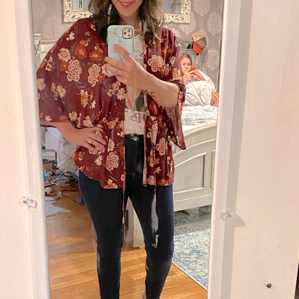 Floral Loose Shaw/Tunic NWT